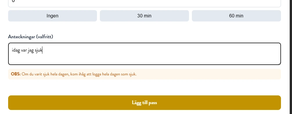 OBS-meddelande vid sjukfrånvaro